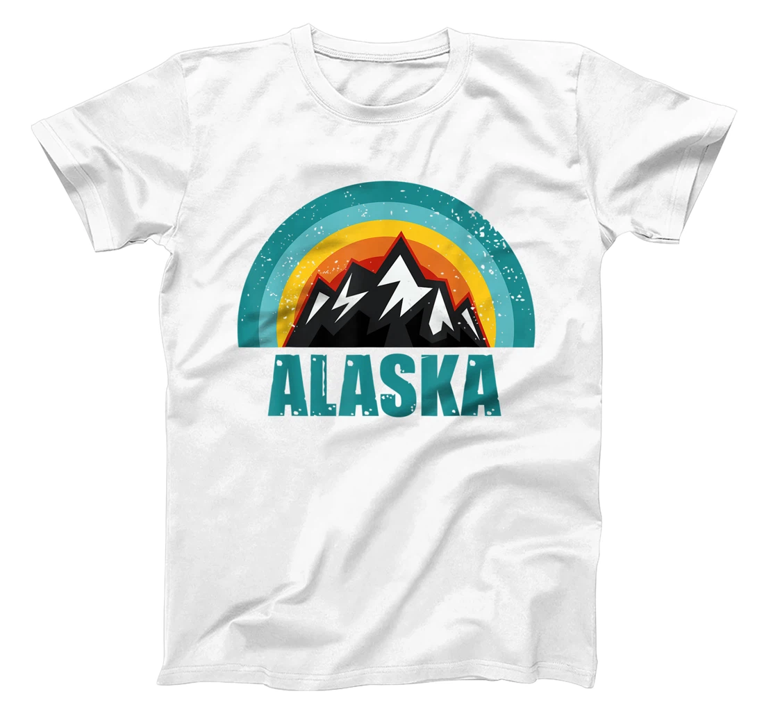 Womens Alaska Retro Sunset Gifts American States T-Shirt, Kid T-Shirt and Women T-Shirt