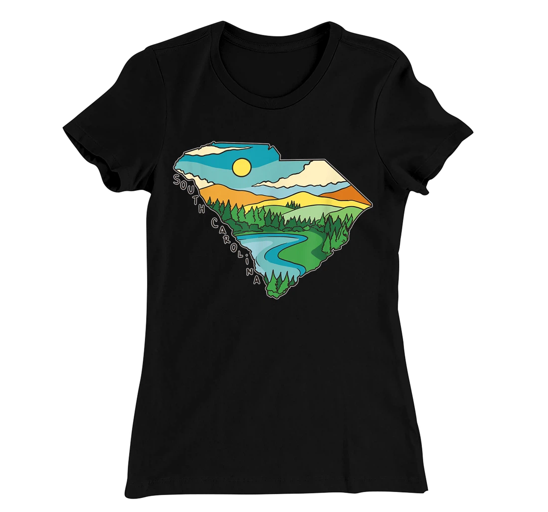 South Carolina Outdoors Retro Nature Lover Graphic T-Shirt, Kid T-Shirt and Women T-Shirt