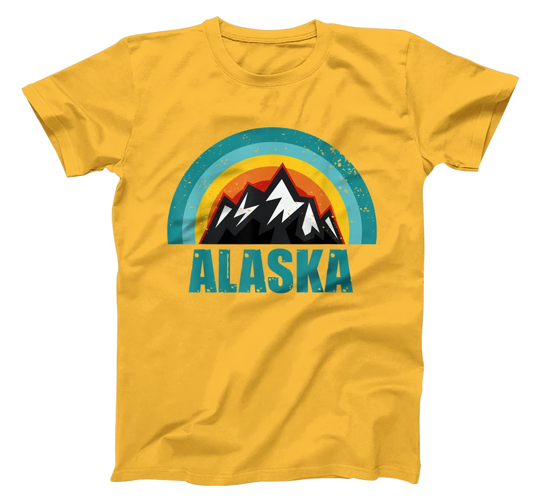 Womens Alaska Retro Sunset Gifts American States T-Shirt, Kid T-Shirt and Women T-Shirt