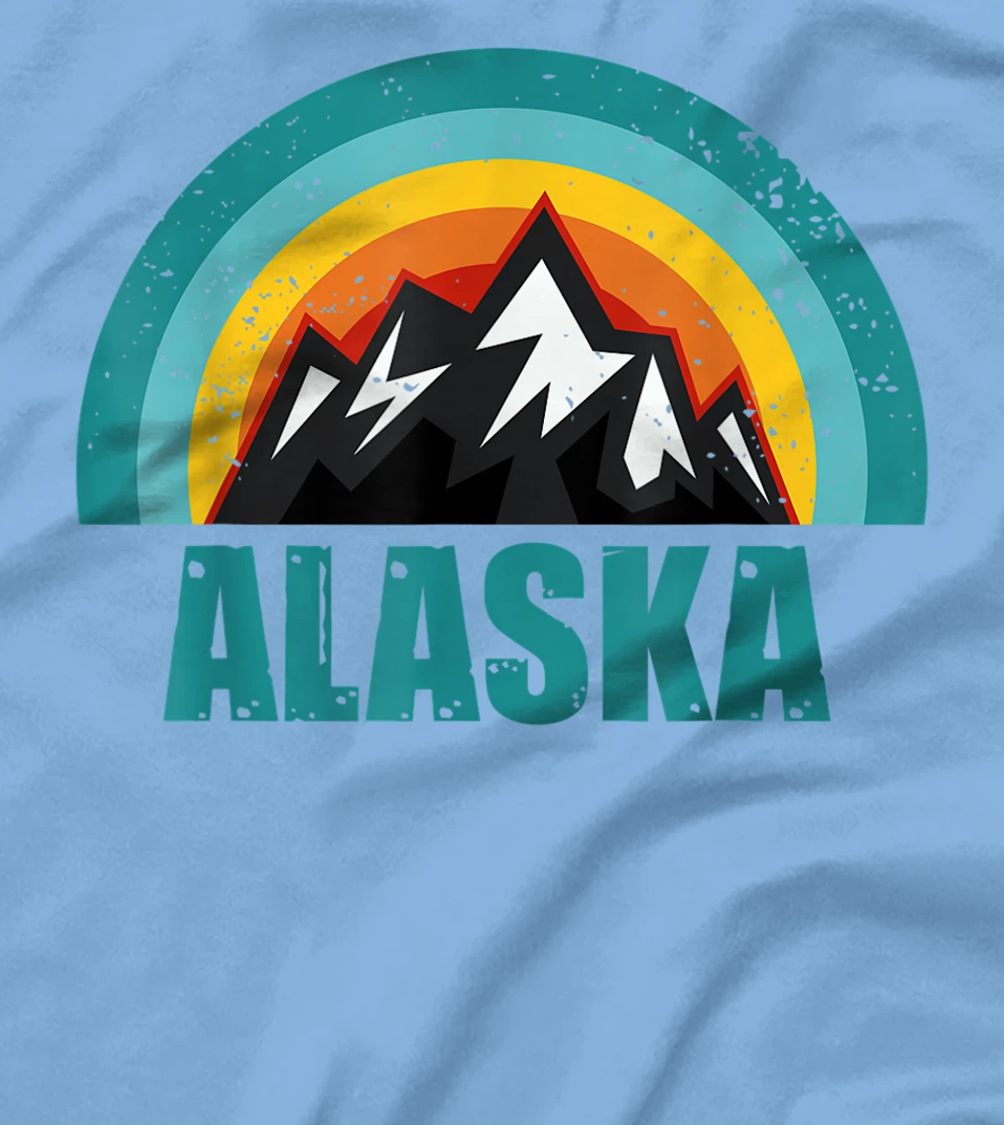 Womens Alaska Retro Sunset Gifts American States T-Shirt, Kid T-Shirt and Women T-Shirt