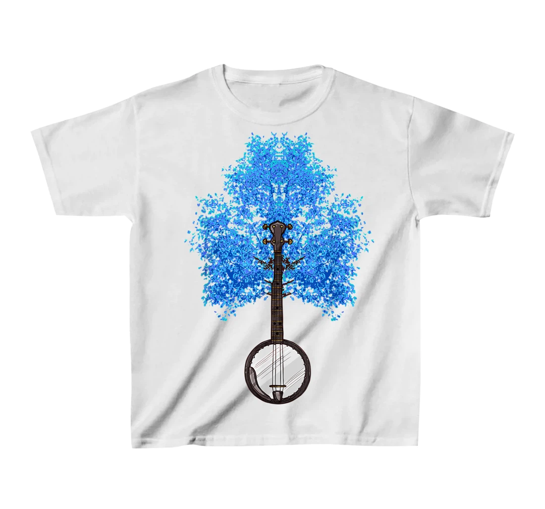 Bluegrass Banjo Music Bluegrass Banjo Tree My Grass Is Blue T-Shirt, Kid T-Shirt and Women T-Shirt
