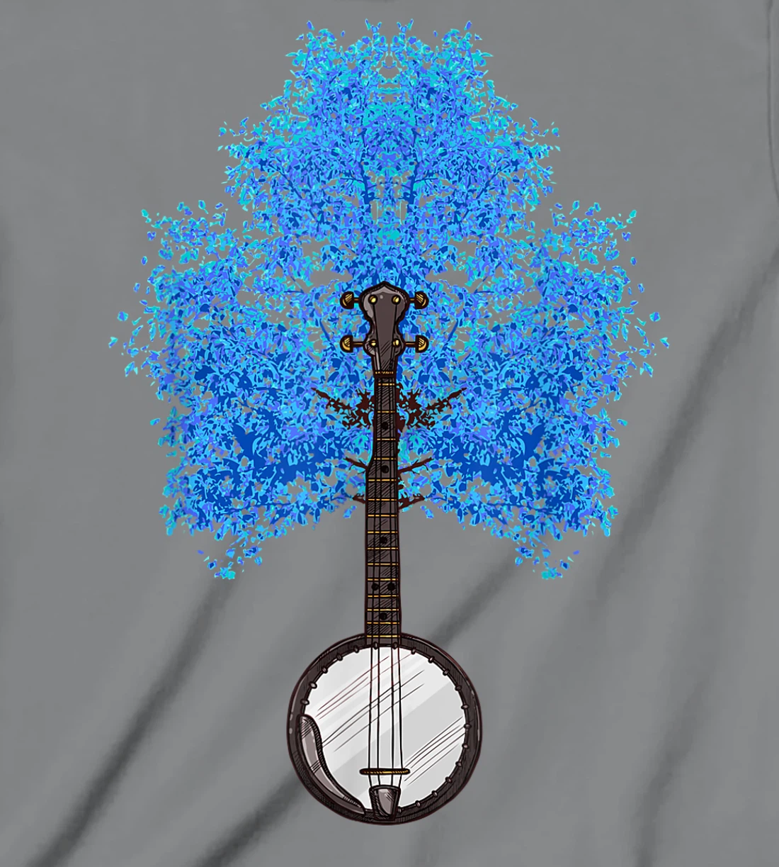 Bluegrass Banjo Music Bluegrass Banjo Tree My Grass Is Blue T-Shirt, Kid T-Shirt and Women T-Shirt