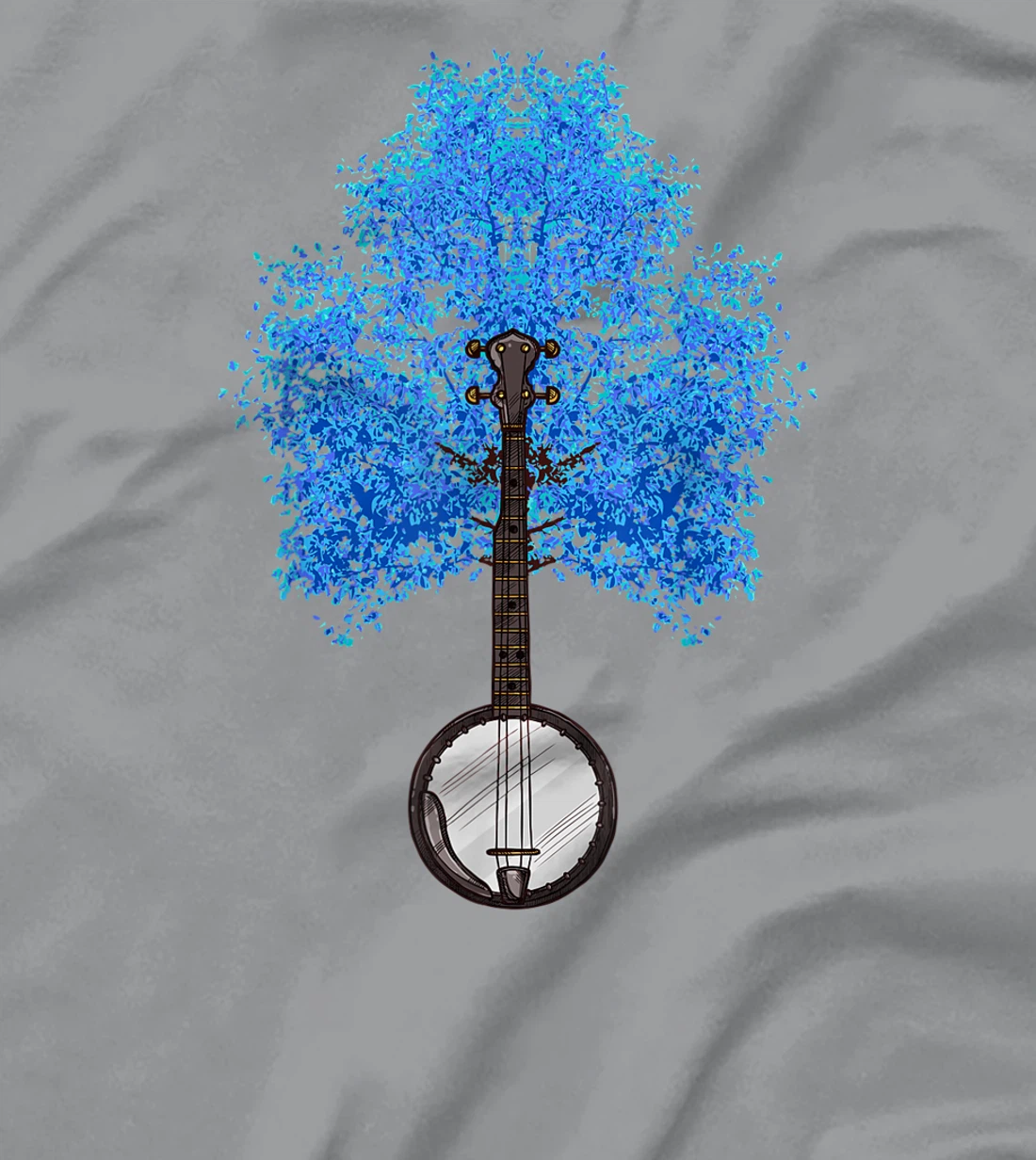 Bluegrass Banjo Music Bluegrass Banjo Tree My Grass Is Blue T-Shirt, Kid T-Shirt and Women T-Shirt