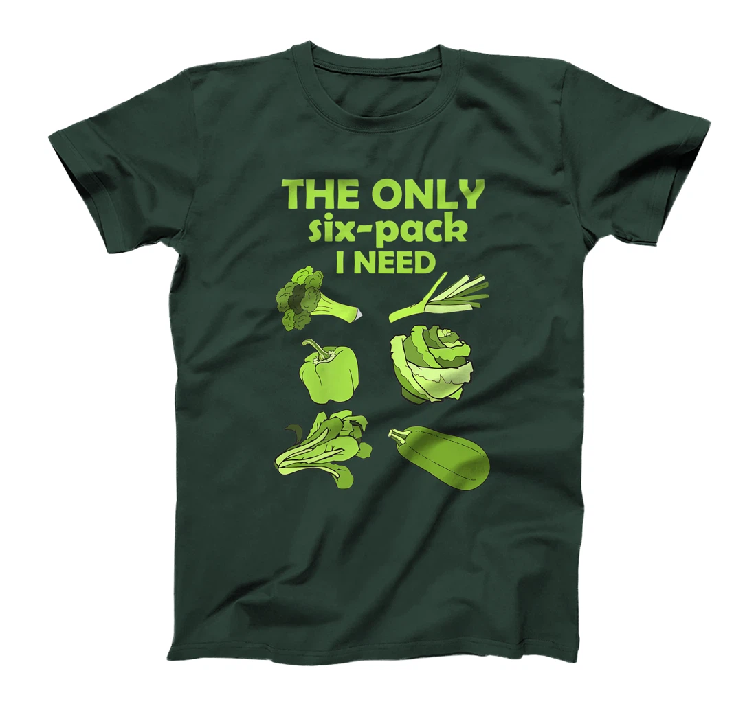 The Only Six Pack I Need Funny Vegan Vegetarian Lovers T-Shirt, Women T-Shirt