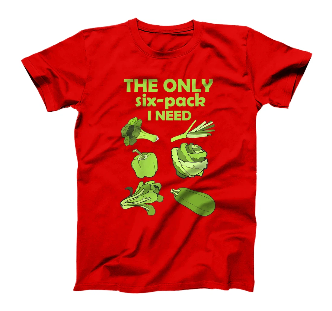 The Only Six Pack I Need Funny Vegan Vegetarian Lovers T-Shirt, Women T-Shirt