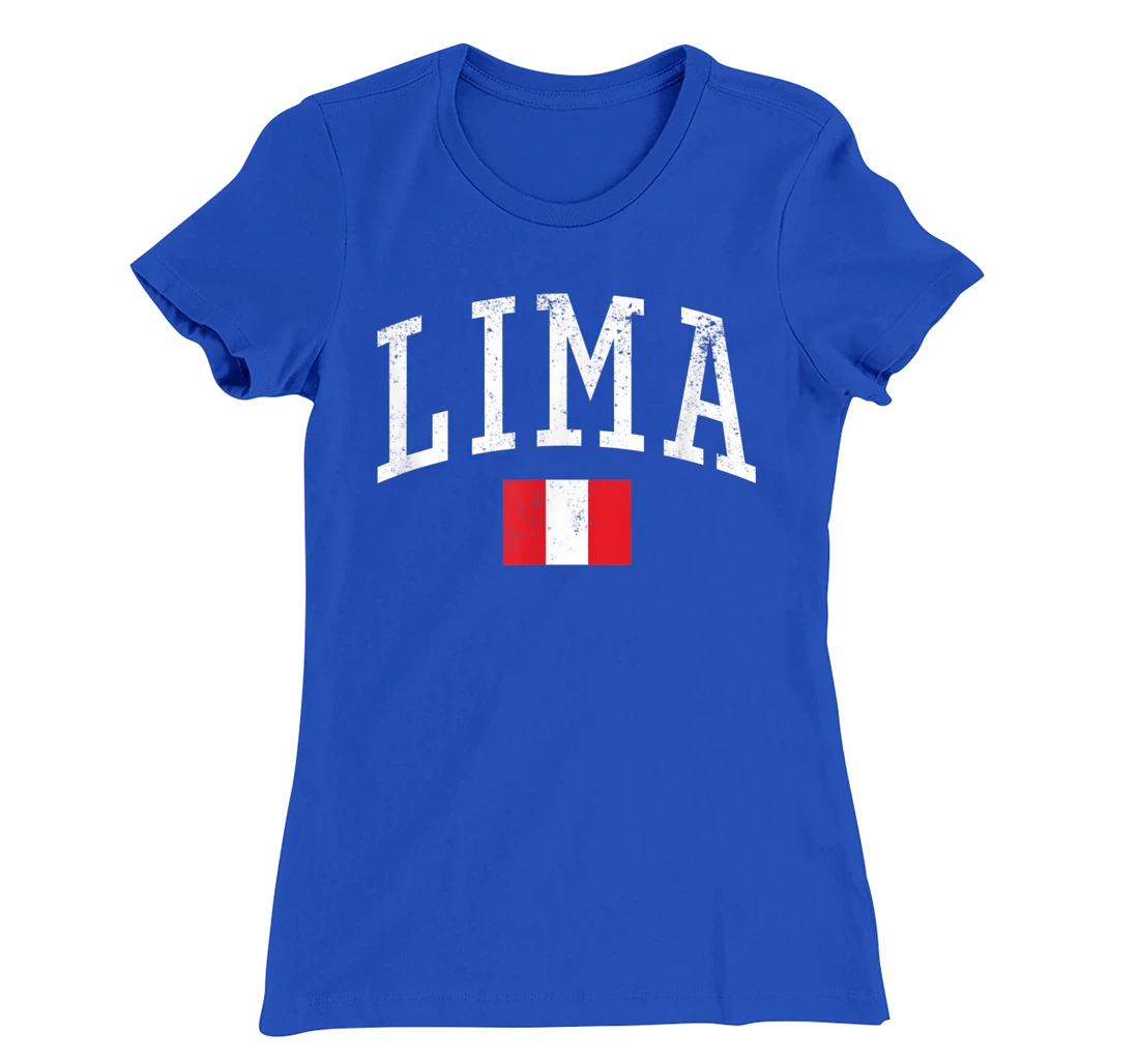 Vintage Lima Peru Country Flag Souvenir Vacation T-Shirt, Kid T-Shirt and Women T-Shirt