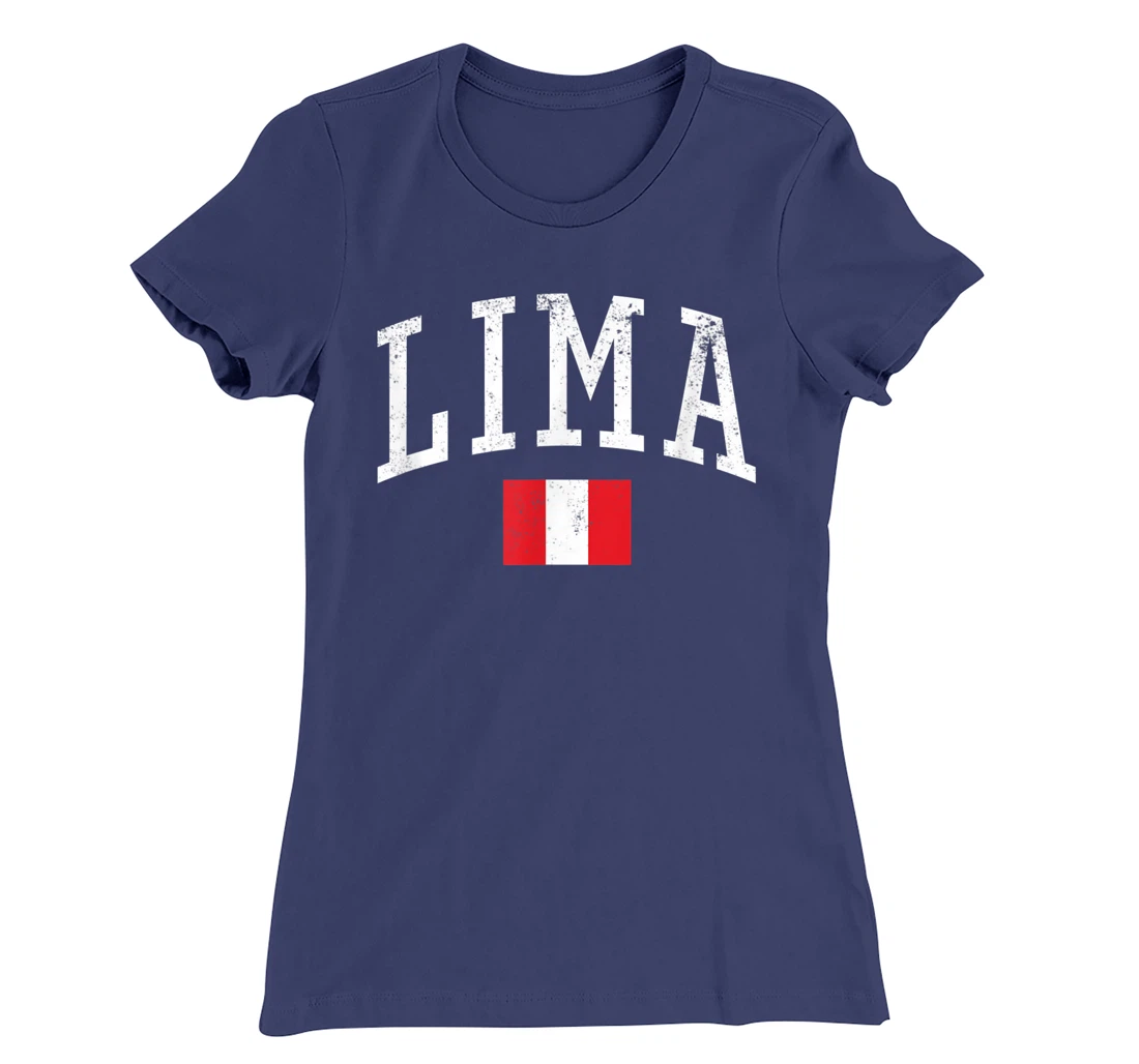 Vintage Lima Peru Country Flag Souvenir Vacation T-Shirt, Kid T-Shirt and Women T-Shirt