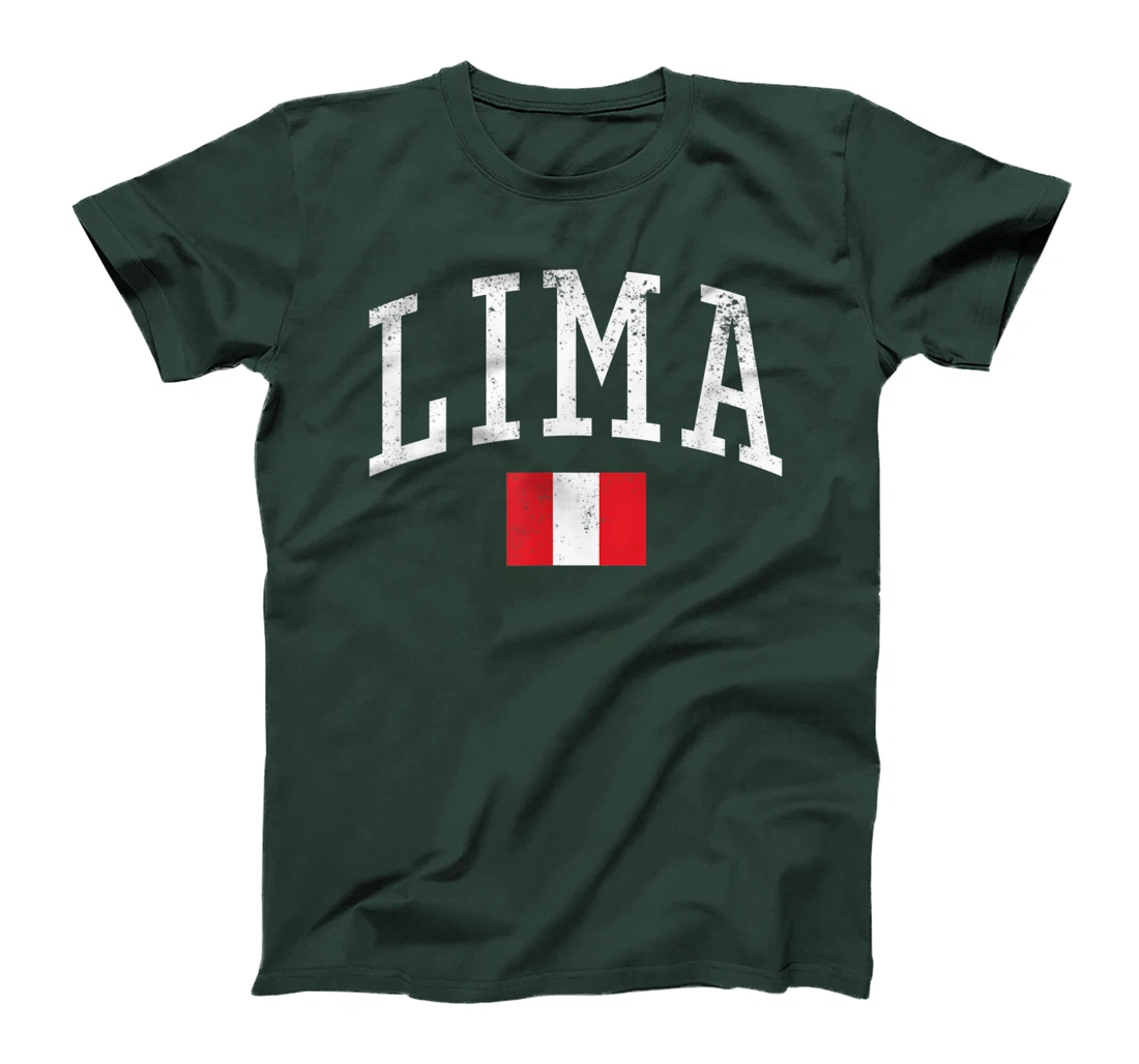 Vintage Lima Peru Country Flag Souvenir Vacation T-Shirt, Kid T-Shirt and Women T-Shirt