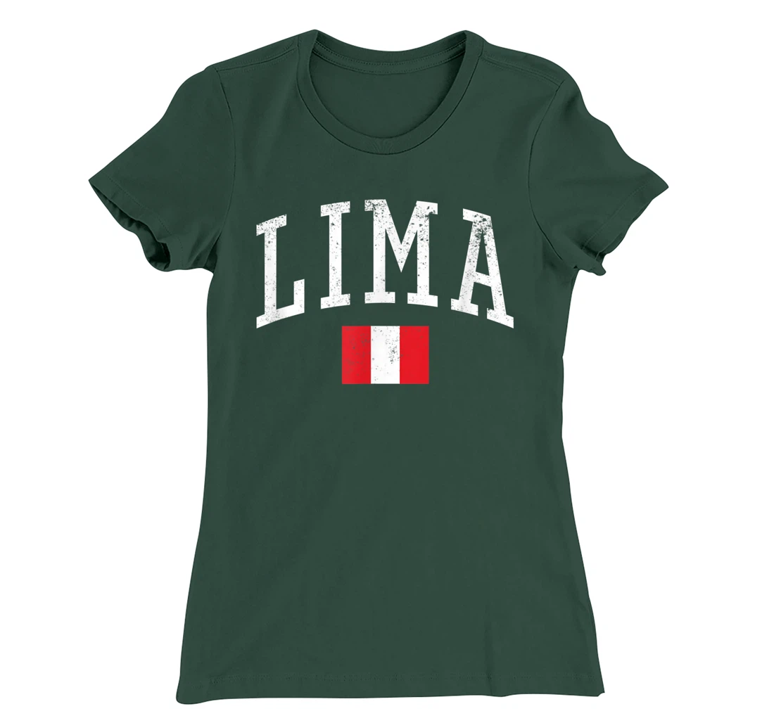 Vintage Lima Peru Country Flag Souvenir Vacation T-Shirt, Kid T-Shirt and Women T-Shirt