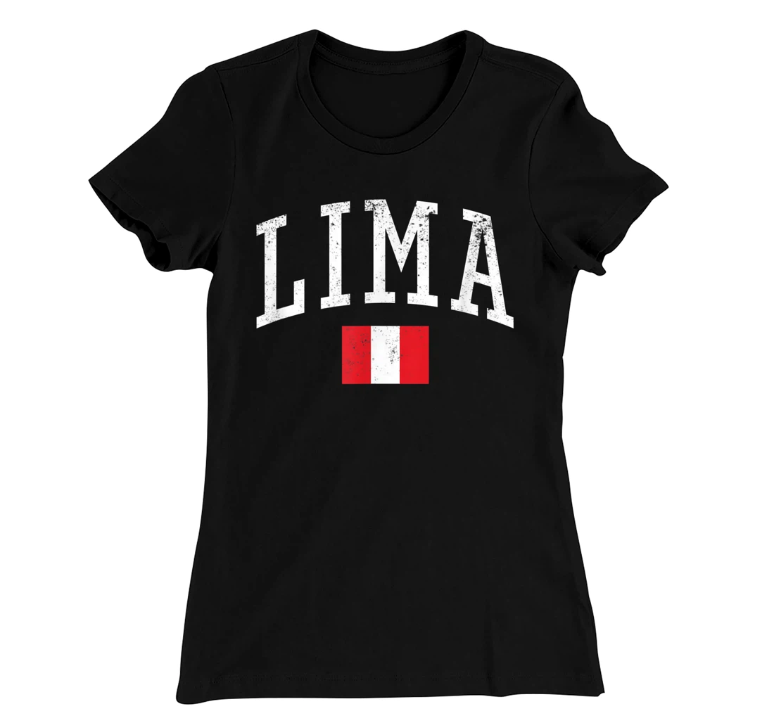 Vintage Lima Peru Country Flag Souvenir Vacation T-Shirt, Kid T-Shirt and Women T-Shirt