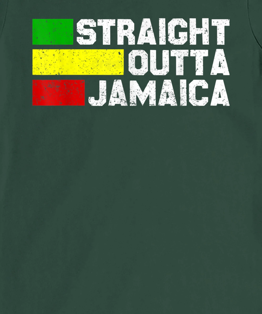 Straight Outta Jamaica Jamaican Vacation Reggae Jamaica Flag T-Shirt, Women T-Shirt