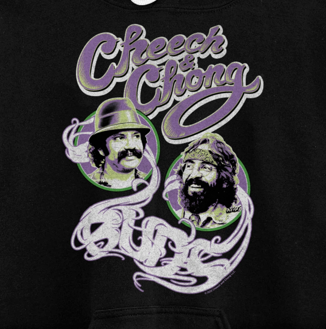 Cheech & Chong Smoke Buds Framed Faces Pictures Pullover Hoodie