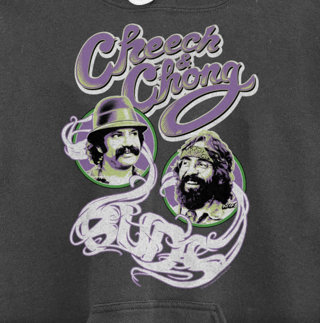 Cheech & Chong Smoke Buds Framed Faces Pictures Pullover Hoodie