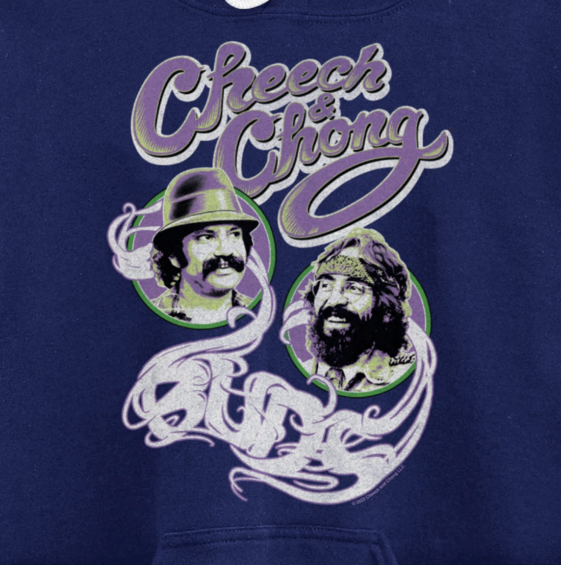 Cheech & Chong Smoke Buds Framed Faces Pictures Pullover Hoodie
