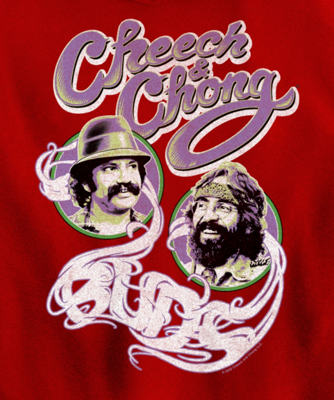 Cheech & Chong Smoke Buds Framed Faces Pictures Pullover Hoodie