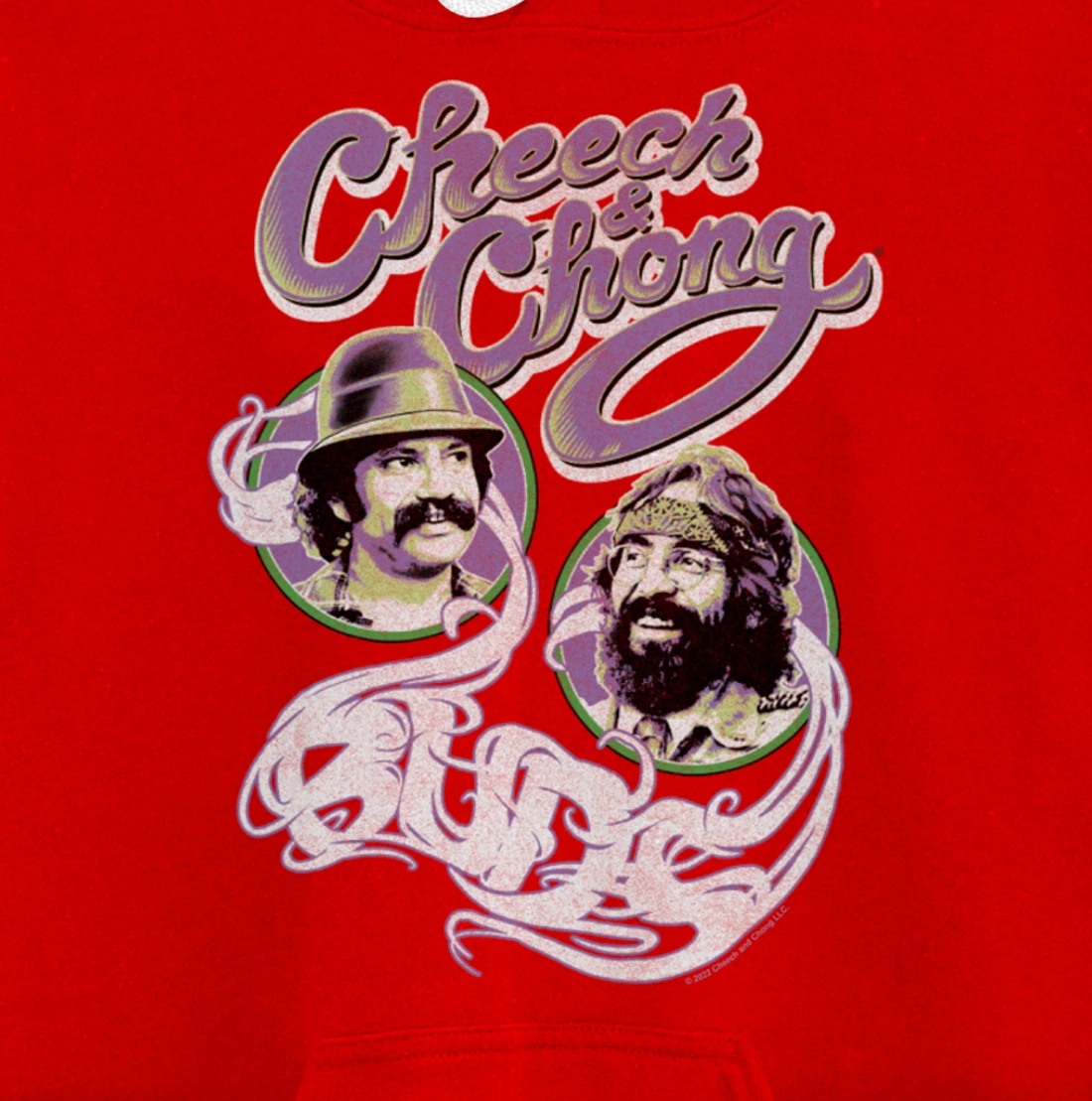 Cheech & Chong Smoke Buds Framed Faces Pictures Pullover Hoodie