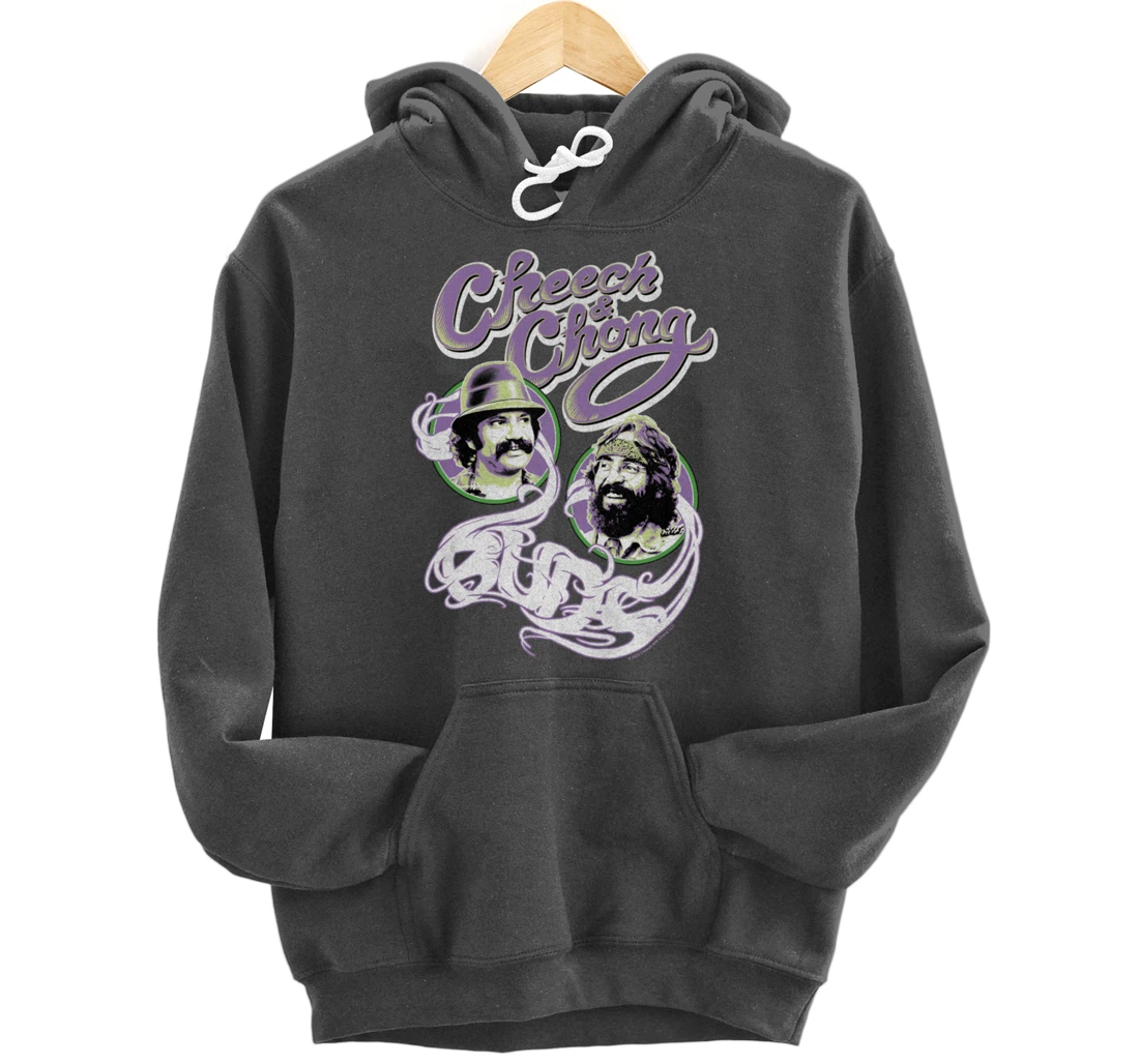 Cheech & Chong Smoke Buds Framed Faces Pictures Pullover Hoodie