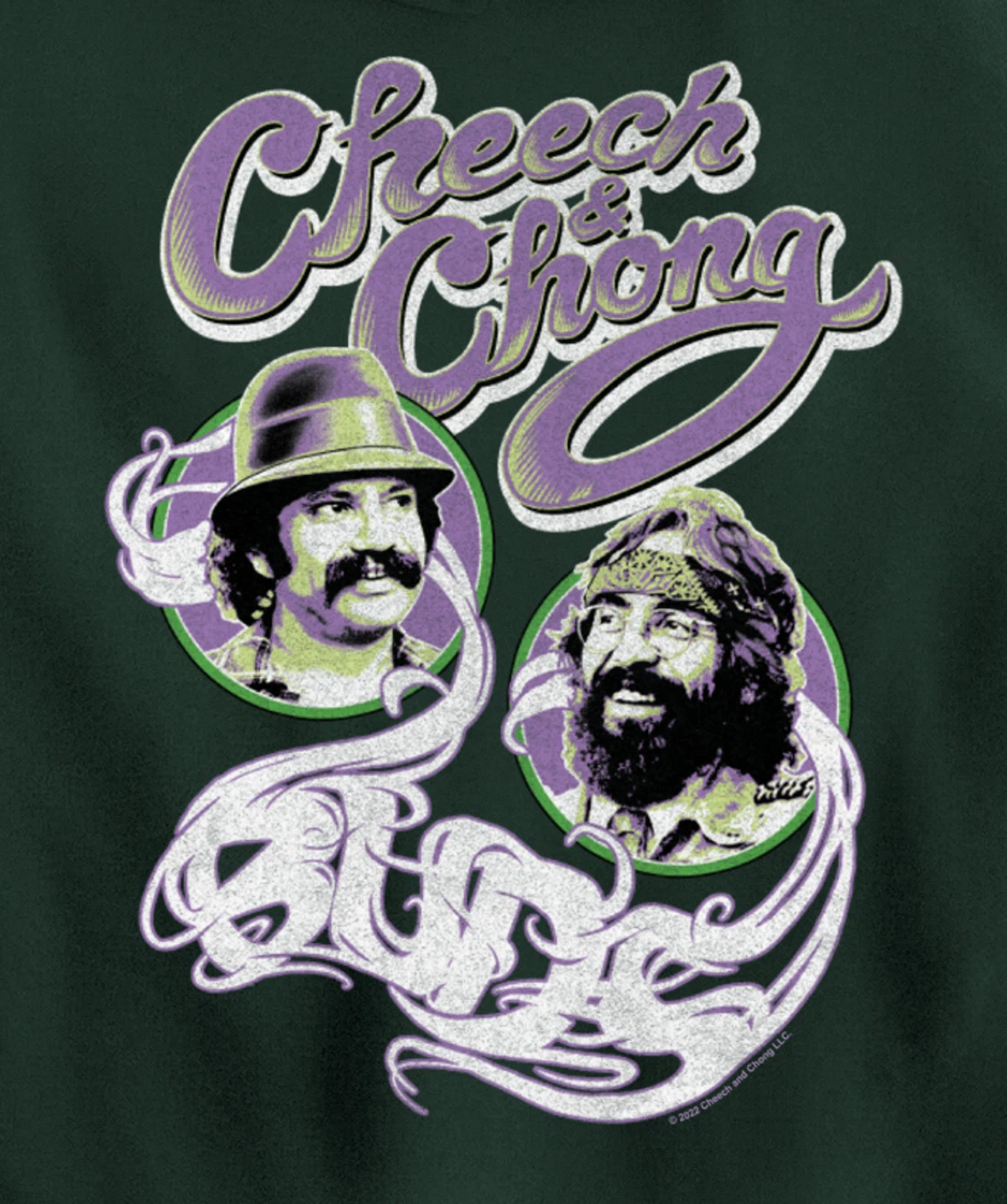 Cheech & Chong Smoke Buds Framed Faces Pictures Pullover Hoodie