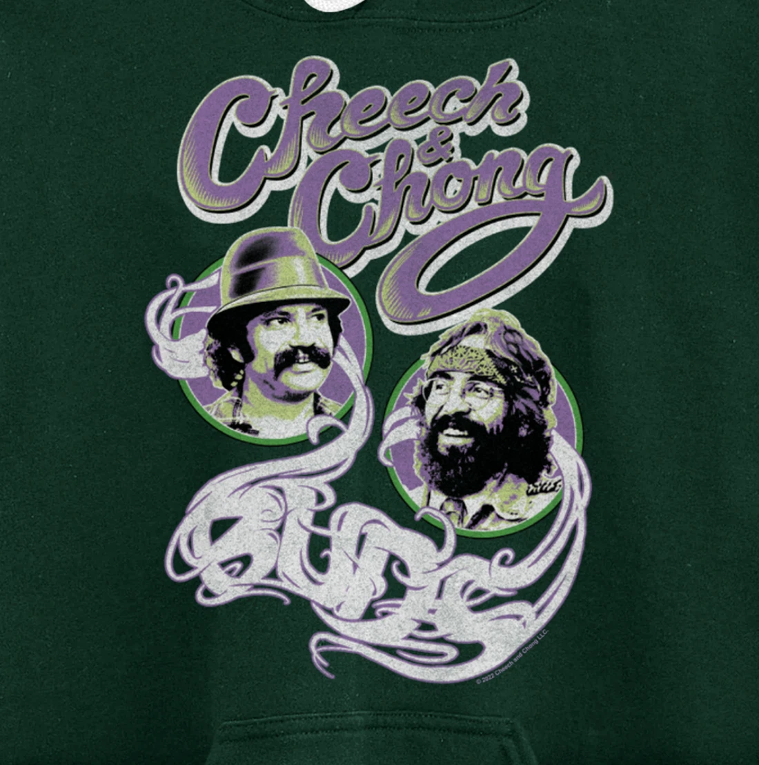 Cheech & Chong Smoke Buds Framed Faces Pictures Pullover Hoodie