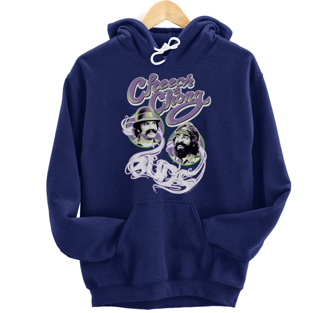 Cheech & Chong Smoke Buds Framed Faces Pictures Pullover Hoodie