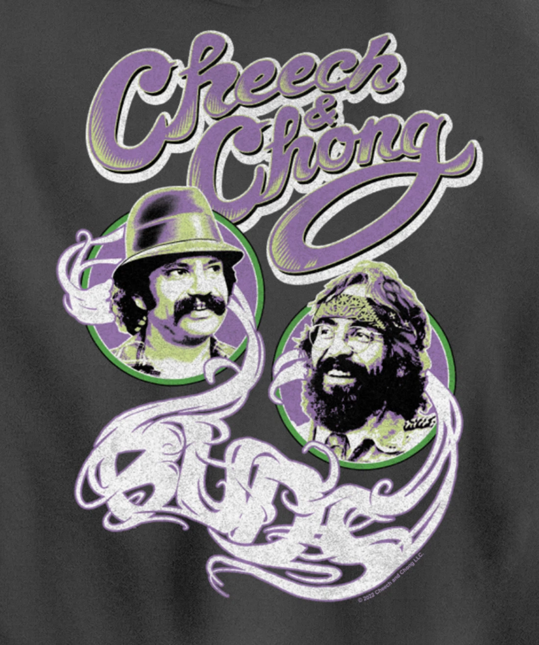 Cheech & Chong Smoke Buds Framed Faces Pictures Pullover Hoodie