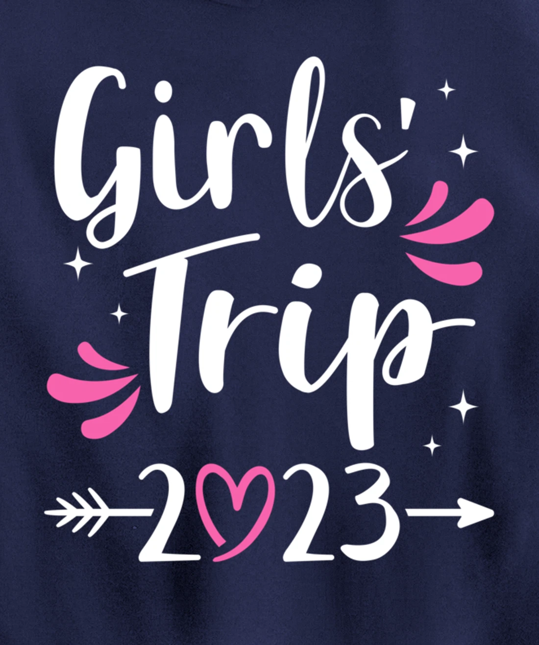 Girls trip 2023 weekend with heart Pullover Hoodie