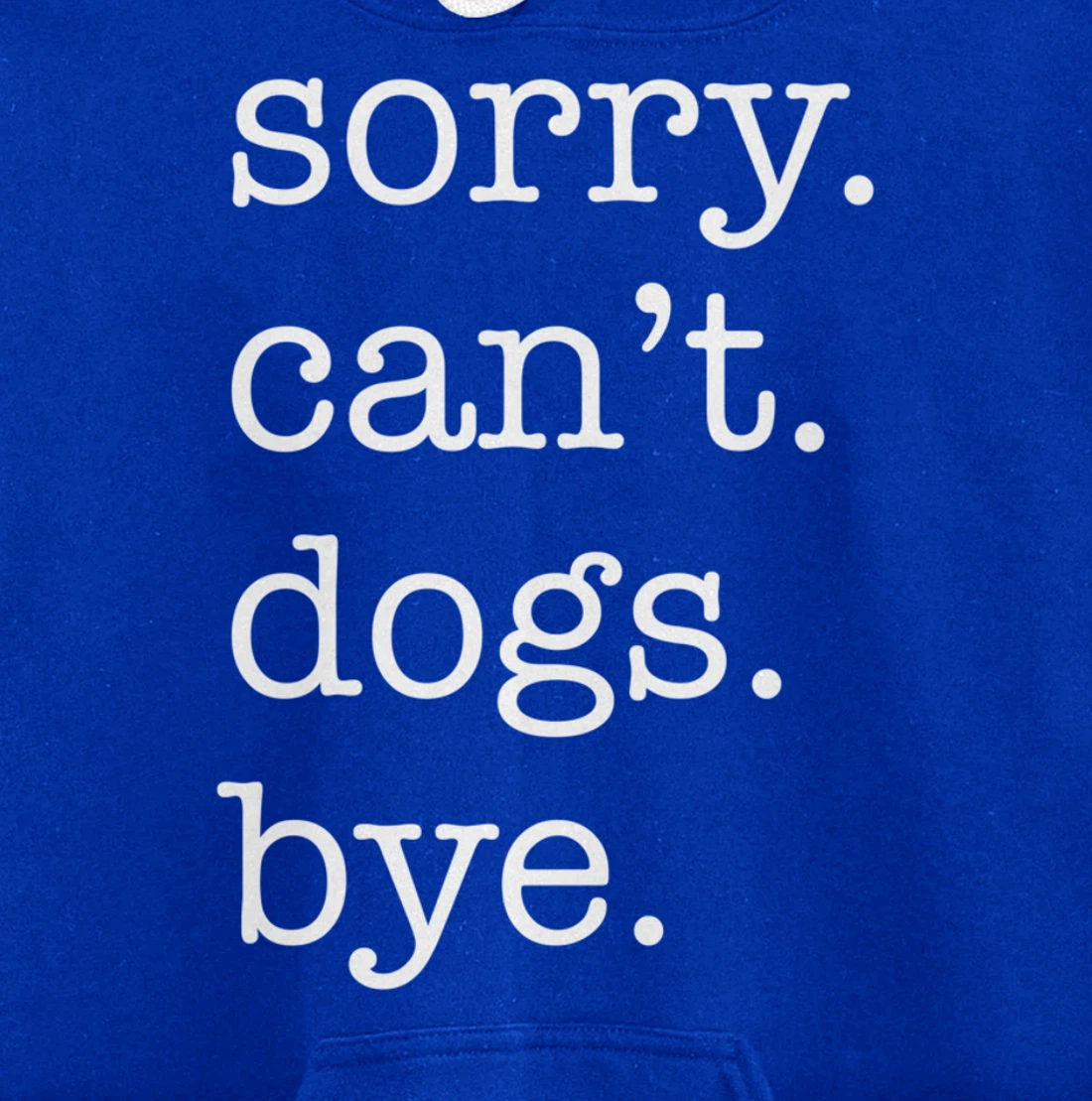 Sorry Can't Dogs Bye Funny Dog Lover Excuse Saying Slogan Pullover Hoodie