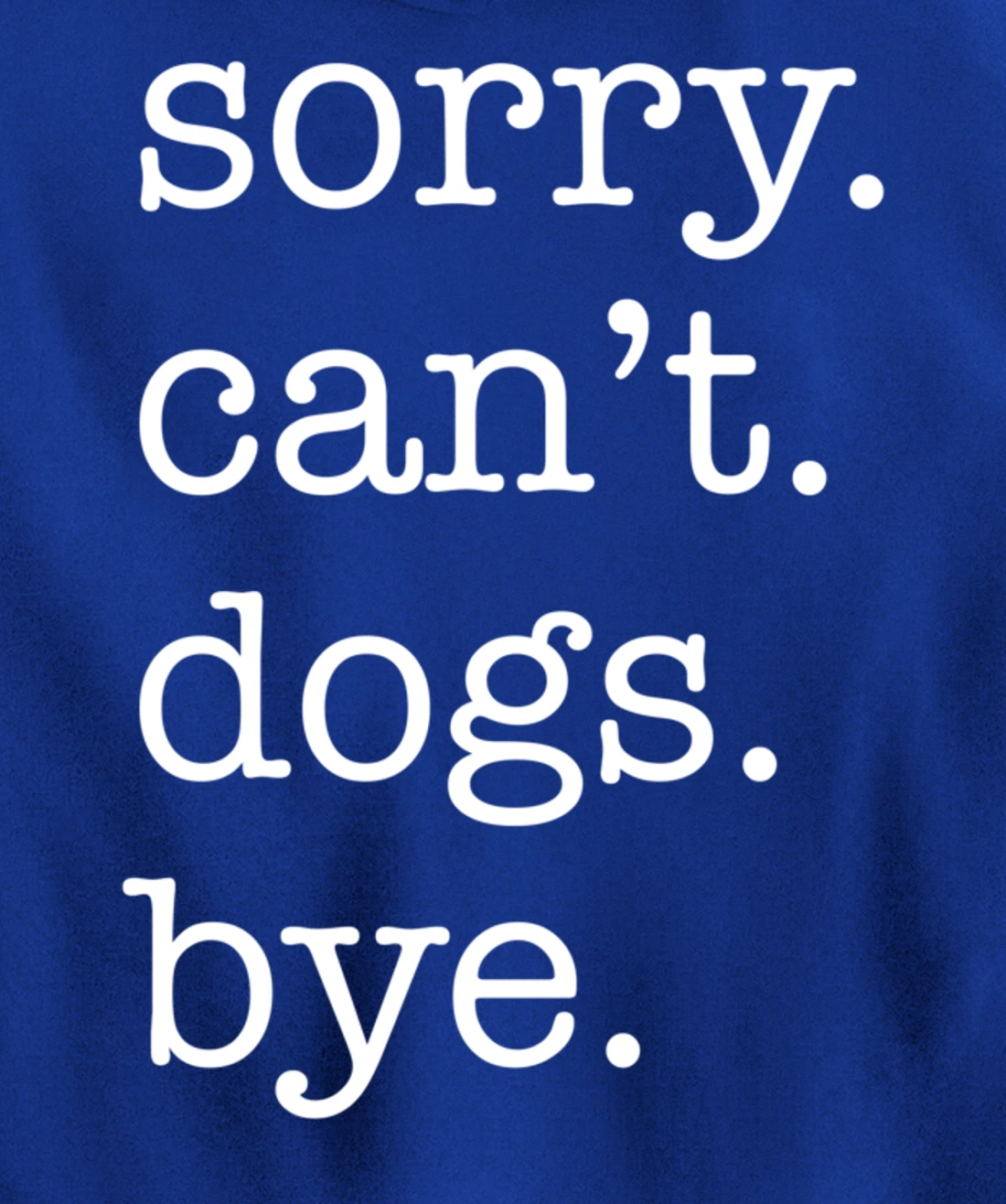 Sorry Can't Dogs Bye Funny Dog Lover Excuse Saying Slogan Pullover Hoodie