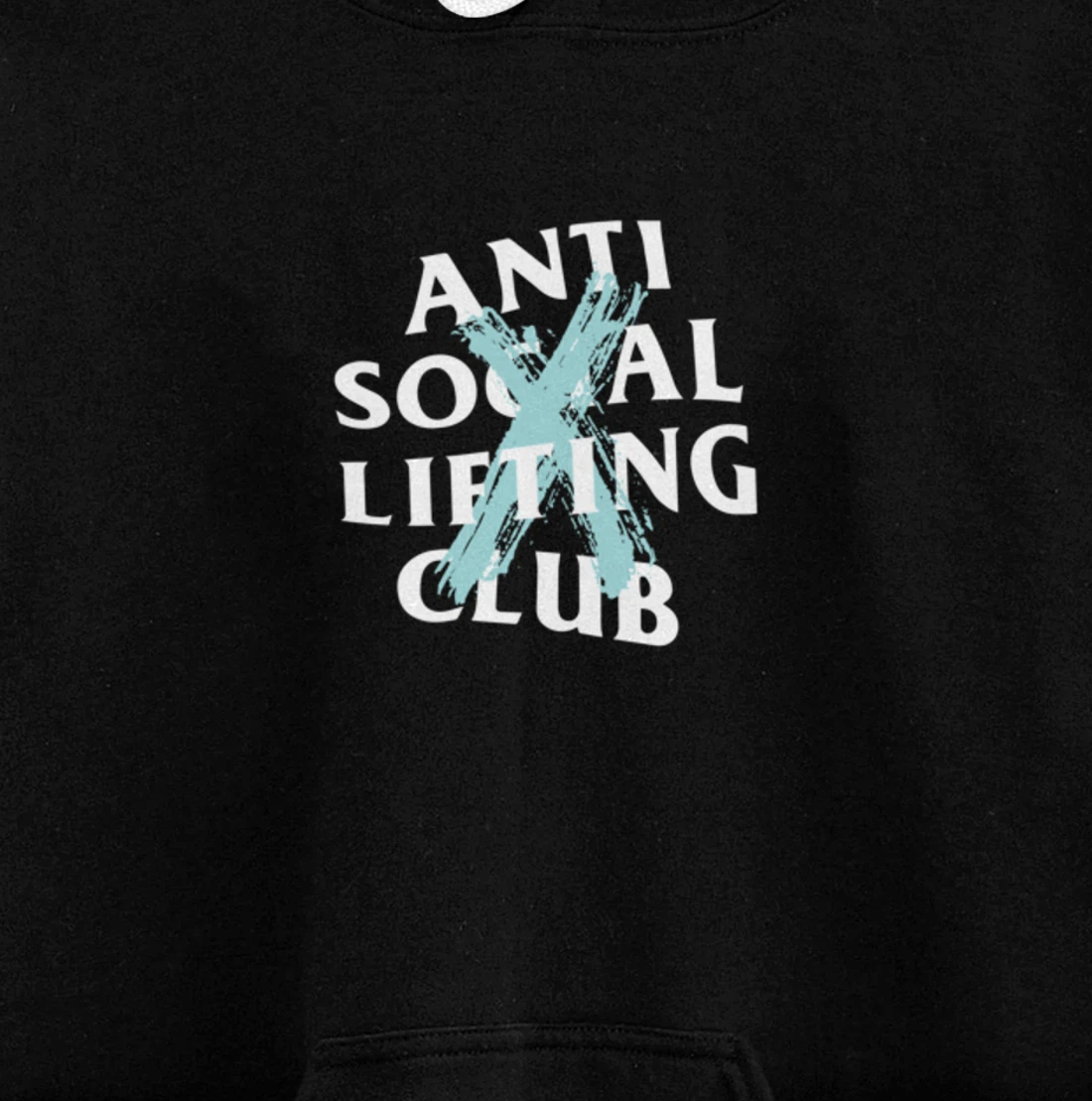 Canceled Aqua Blue (Front + Back) Pullover Hoodie