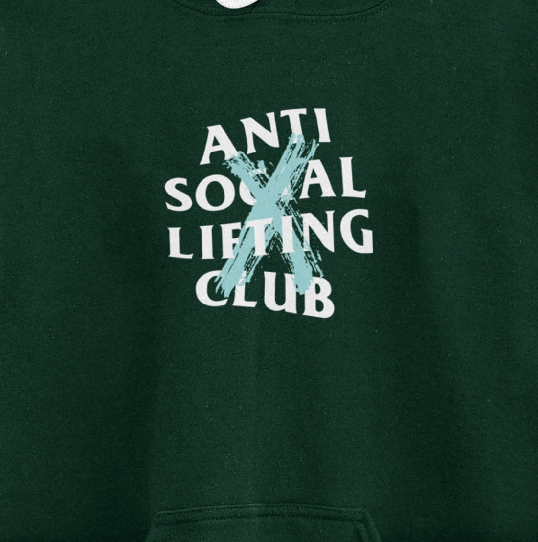 Canceled Aqua Blue (Front + Back) Pullover Hoodie