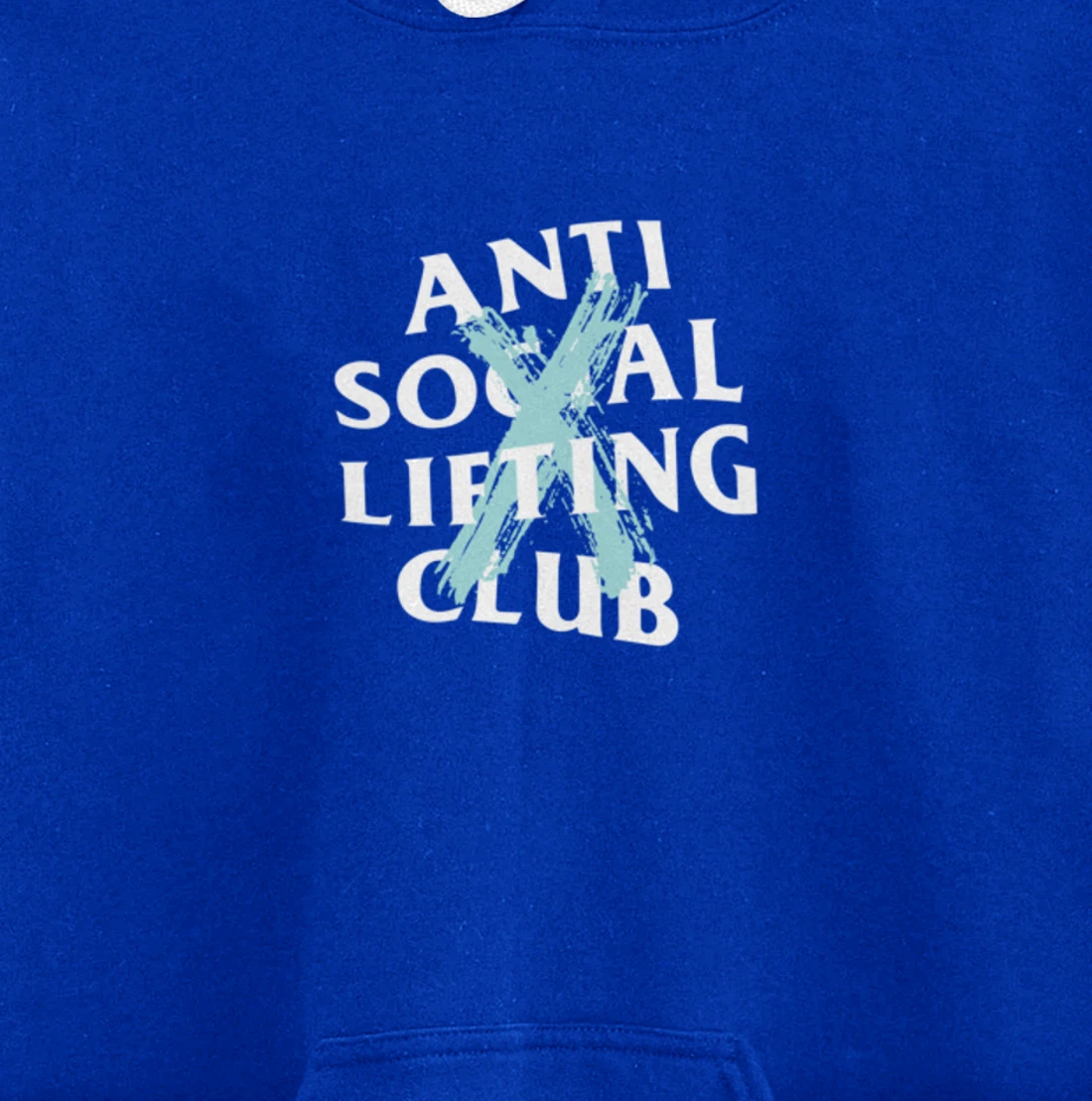 Canceled Aqua Blue (Front + Back) Pullover Hoodie