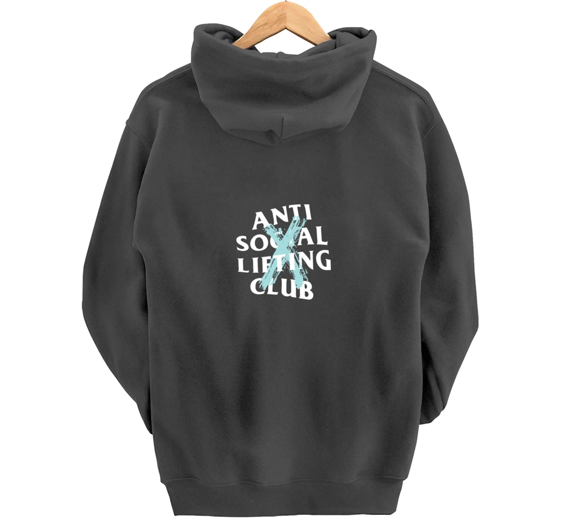 Canceled Aqua Blue (Front + Back) Pullover Hoodie