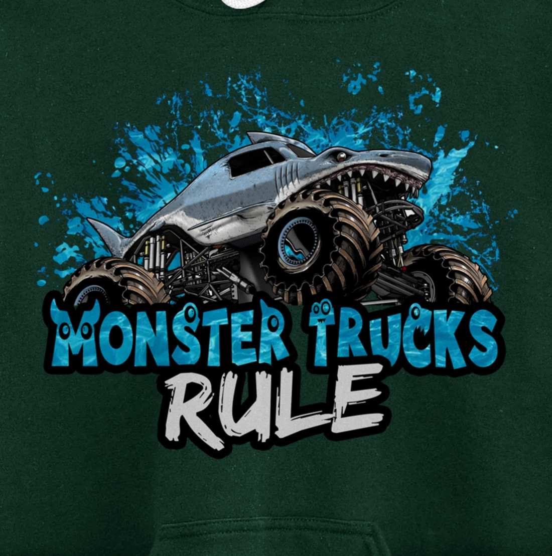 Monster Trucks Rule Pullover Hoodie