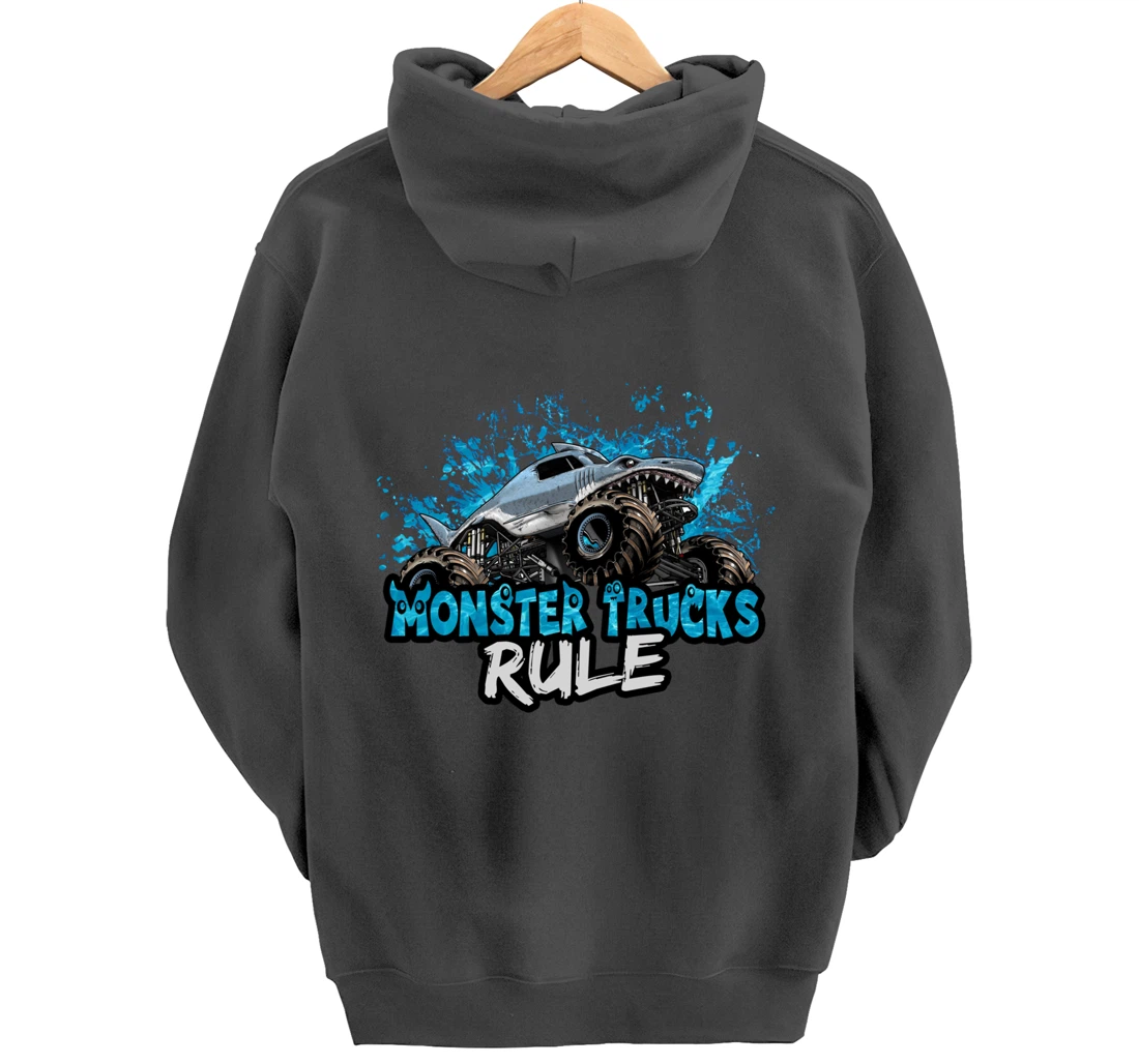 Monster Trucks Rule Pullover Hoodie