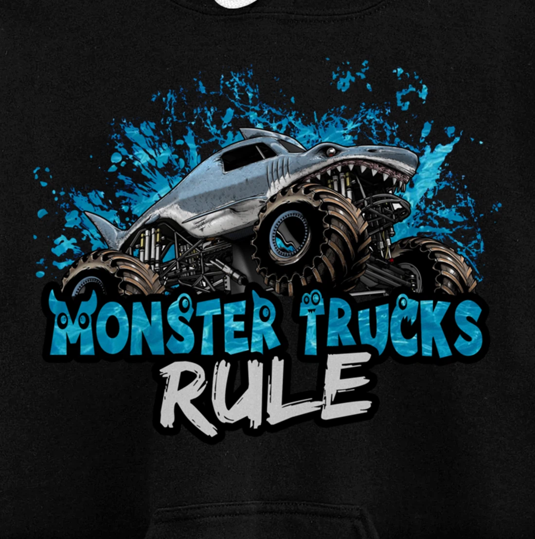Monster Trucks Rule Pullover Hoodie
