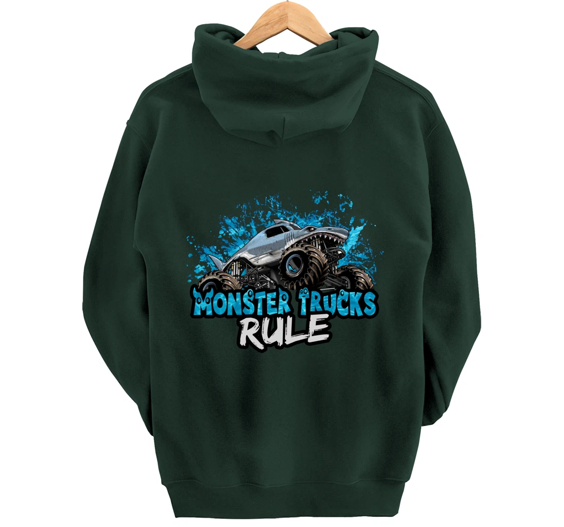 Monster Trucks Rule Pullover Hoodie
