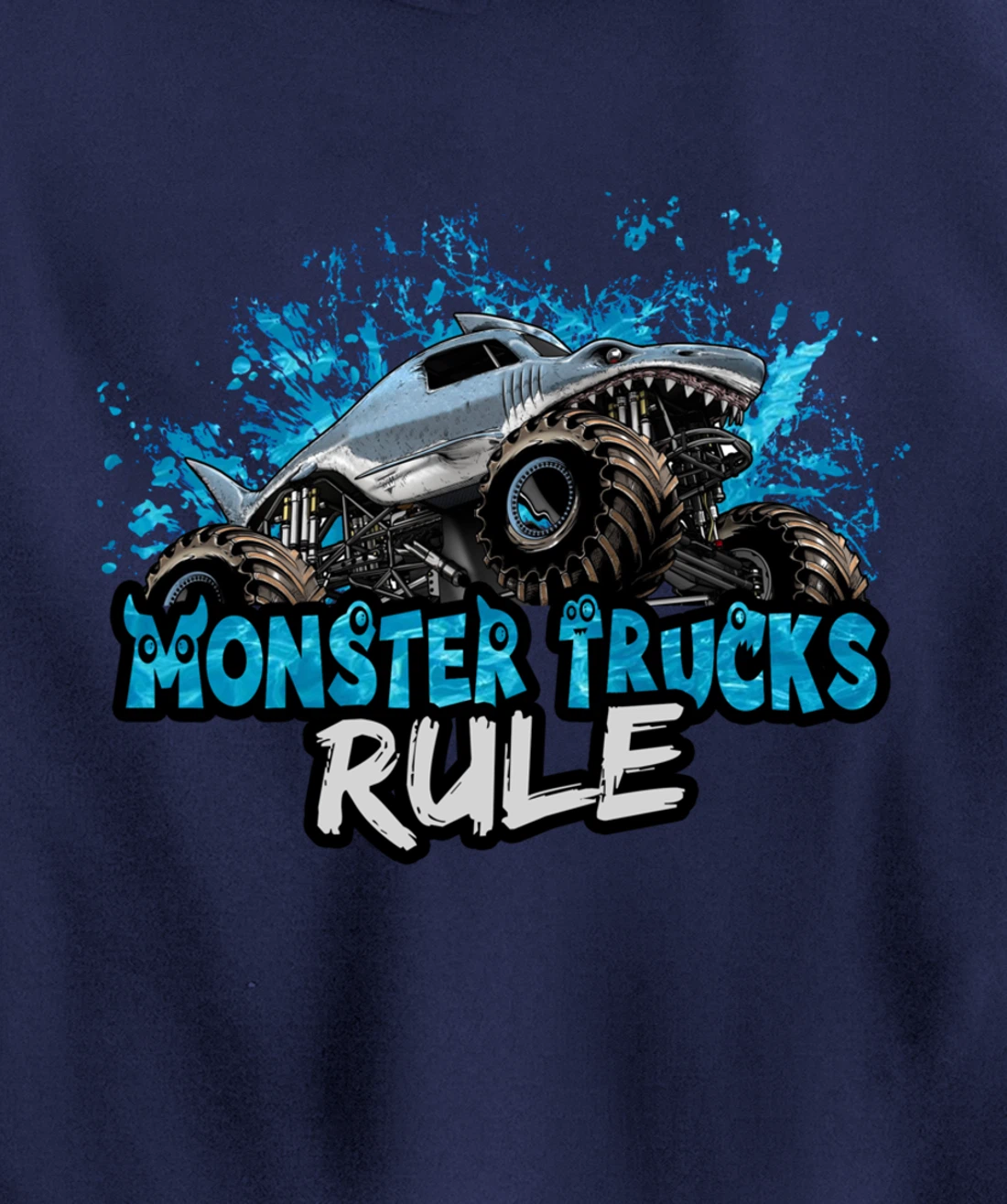 Monster Trucks Rule Pullover Hoodie