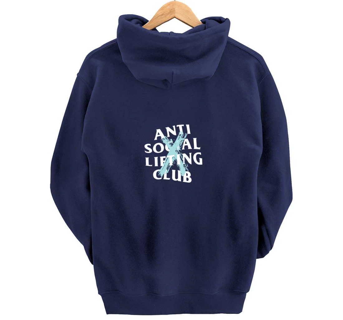 Canceled Aqua Blue (Front + Back) Pullover Hoodie