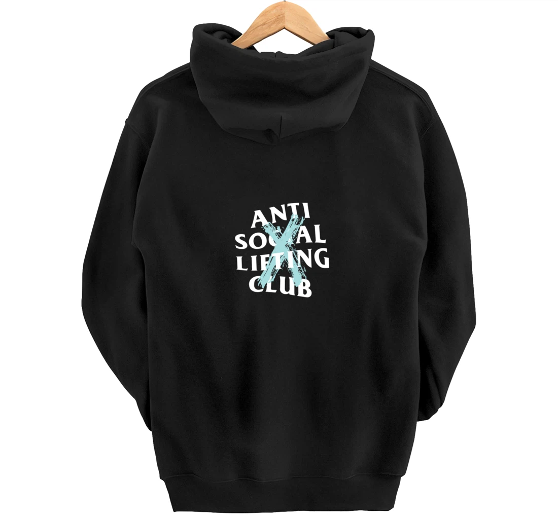 Canceled Aqua Blue (Front + Back) Pullover Hoodie