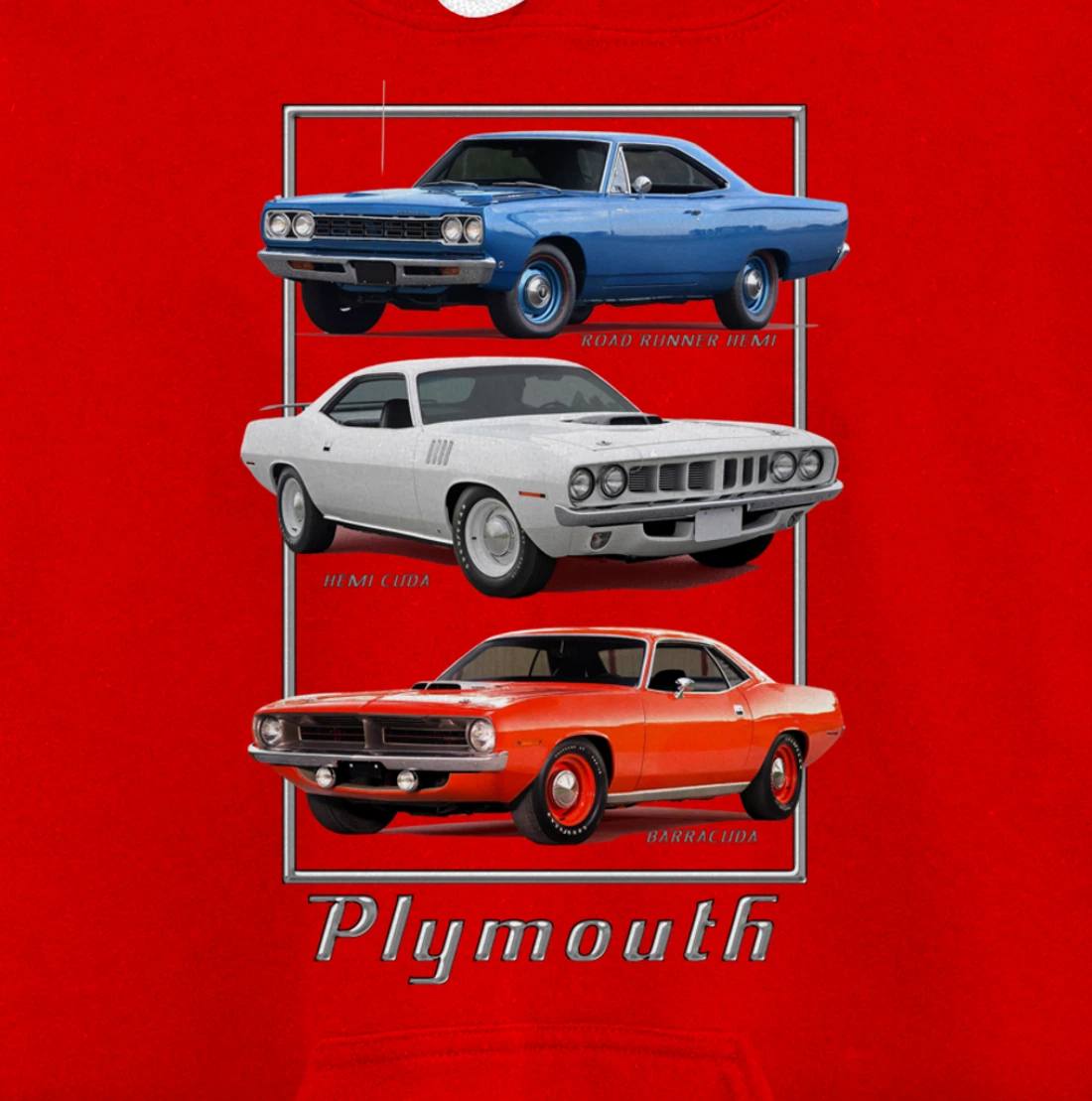 Plymouth Classic American Muscle Cars Pullover Hoodie