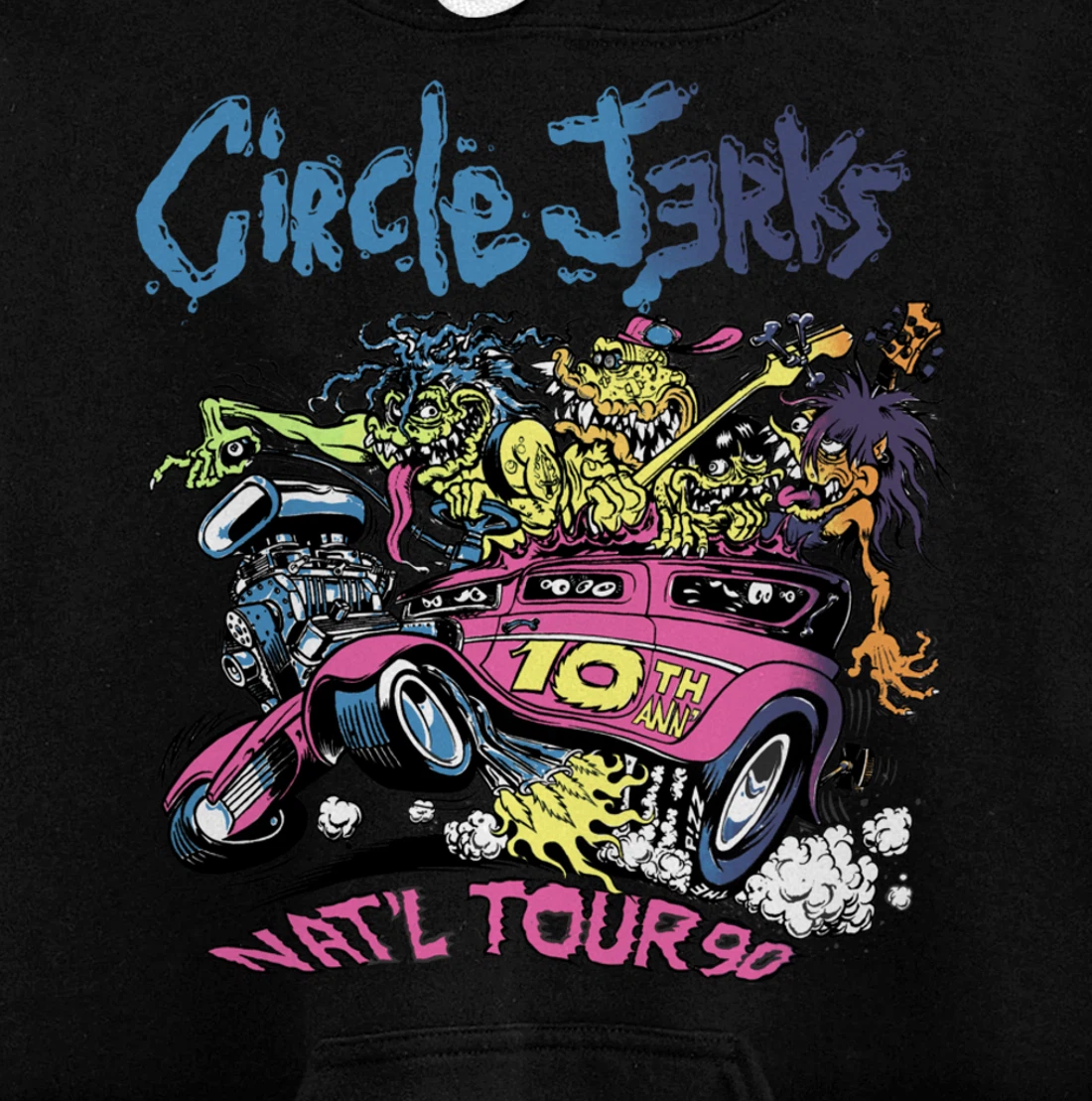 Circle Jerks 91 Tour illustration Pullover Hoodie