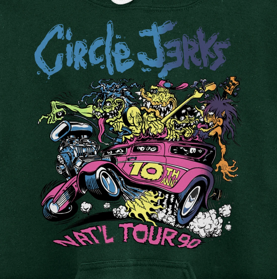 Circle Jerks 91 Tour illustration Pullover Hoodie