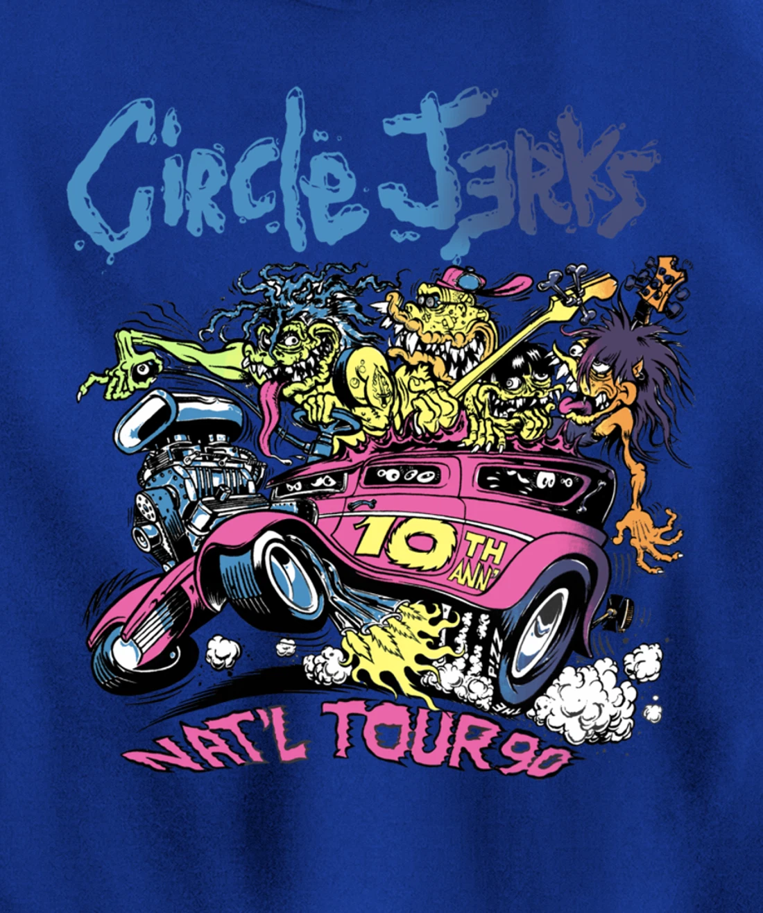 Circle Jerks 91 Tour illustration Pullover Hoodie