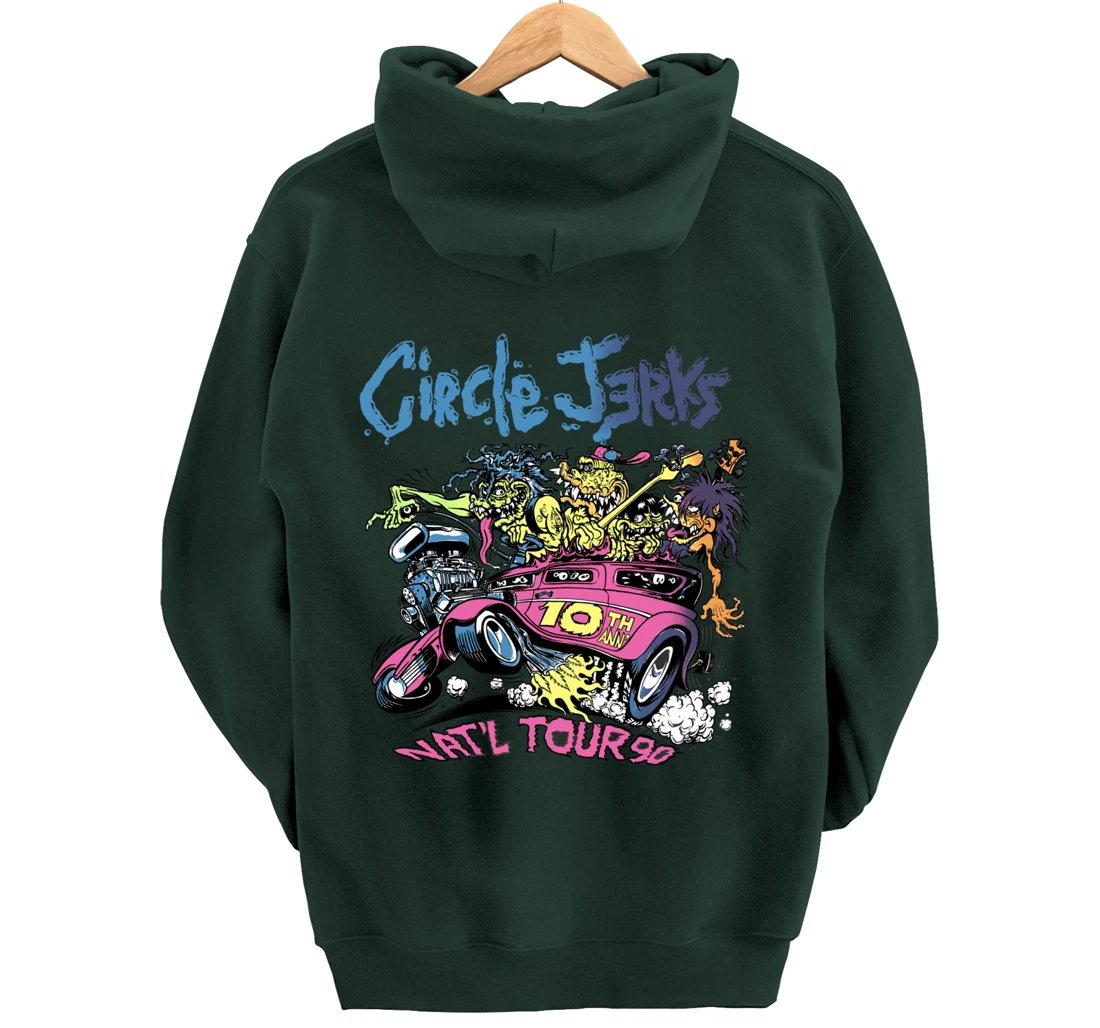 Circle Jerks 91 Tour illustration Pullover Hoodie