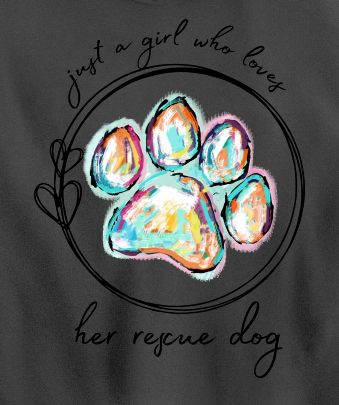 Just a girl who loves her rescue dog Pullover Hoodie