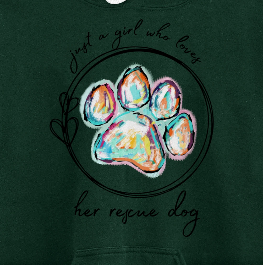Just a girl who loves her rescue dog Pullover Hoodie