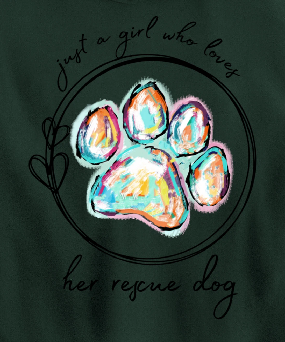 Just a girl who loves her rescue dog Pullover Hoodie