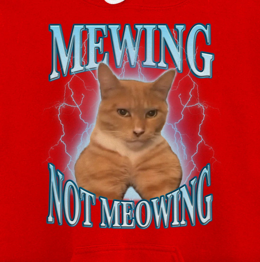 Funny Cat Meme Mewing LooksMax Meowing cat Trend Pullover Hoodie