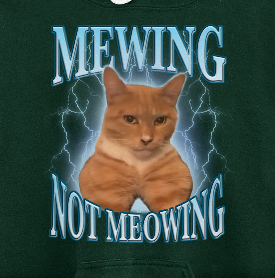 Funny Cat Meme Mewing LooksMax Meowing cat Trend Pullover Hoodie