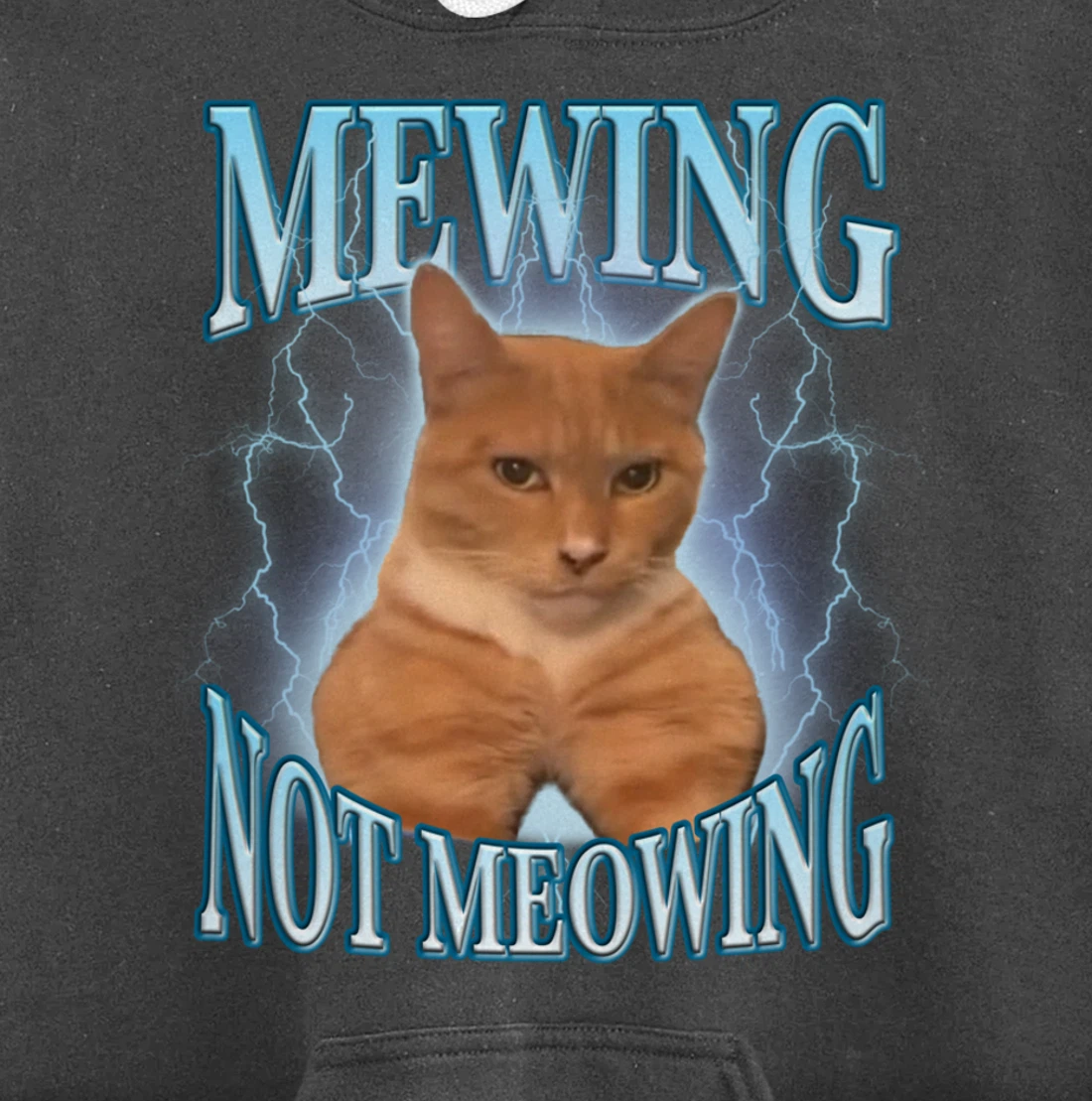 Funny Cat Meme Mewing LooksMax Meowing cat Trend Pullover Hoodie